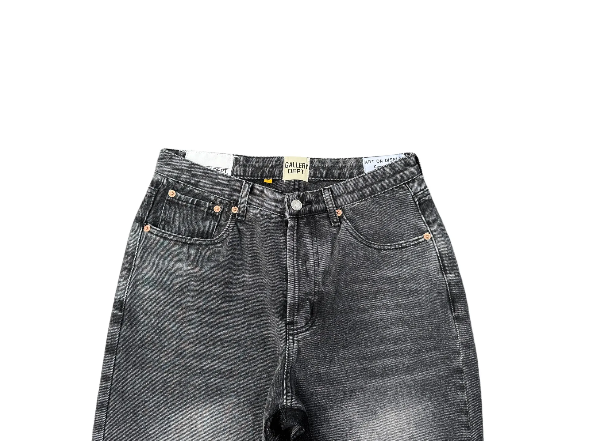 P246💰G990 GALLERY DEPT Denim Flared Jeans Washed and Distressed Spliced ​​Jeans Denim Washing Factory. During this process, the owner of the washing factory helped introduce a boss who once worked for Levi OEM and started his own business. This also paved the way for the following styles. Therefore, Levi's remodeled single product for the base plate is really familiar. Whether it is the fabrics supplied or the lathes used in production, there is nothing to choose from. -Color: Black -Size: S-XXL (corresponding to 28-36)